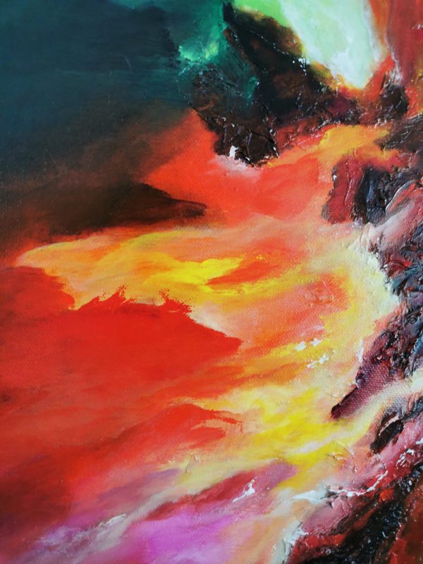 Tableau abstrait acrylique 60x60cm Sem36.2023 – Image 3