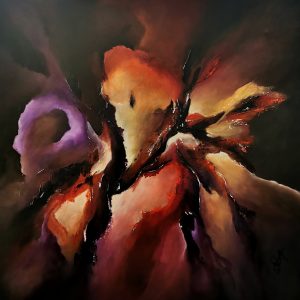 Tableau abstrait acrylique 60x60cm Sem33.2023