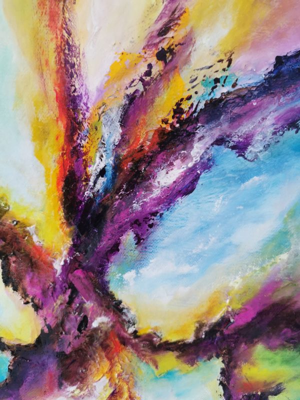 Tableau abstrait acrylique 60x60cm Sem38.2023 – Image 2