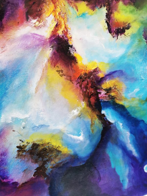Tableau abstrait acrylique 60x60cm Sem38.2023 – Image 3