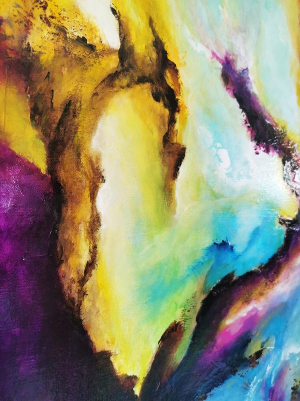 Tableau abstrait acrylique 60x60cm Sem38.2023 – Image 4