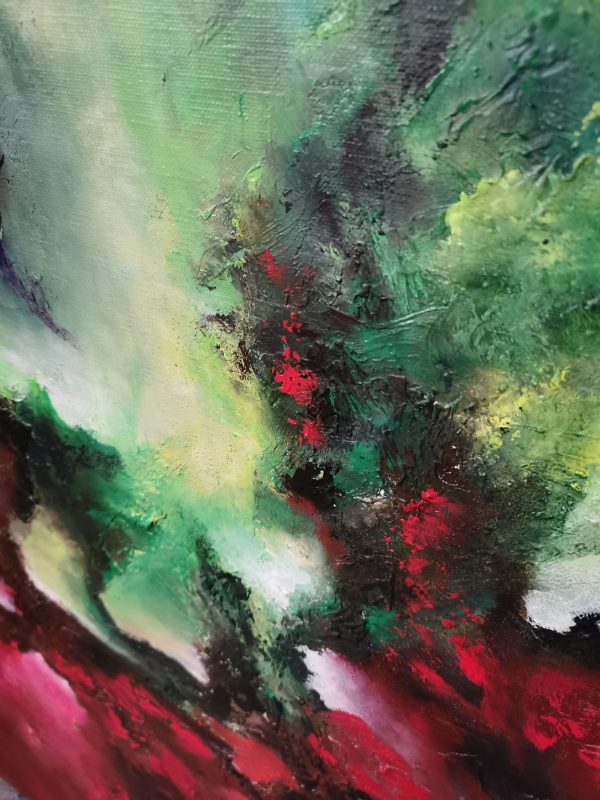 Tableau abstrait acrylique 80x80cm Sem42.2023 – Image 2