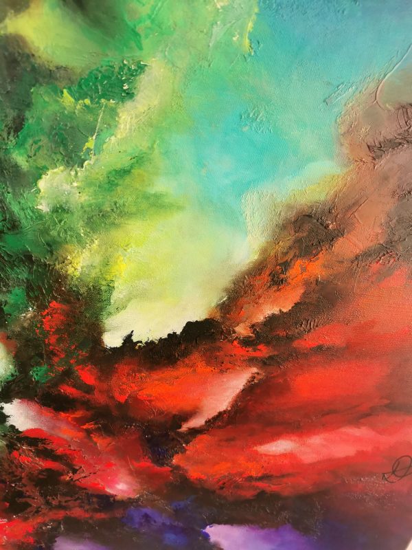 Tableau abstrait acrylique 80x80cm Sem42.2023 – Image 5