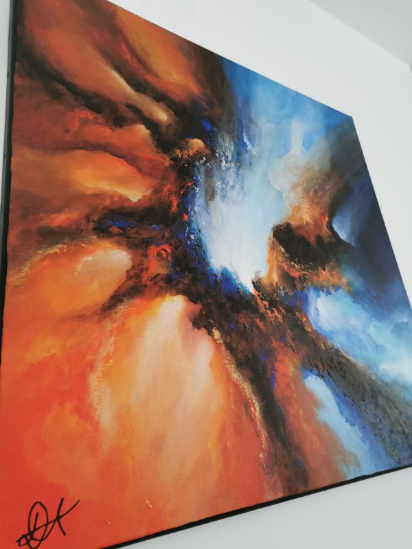 Tableau abstrait acrylique 60x60cm Sem46.2023 – Image 3