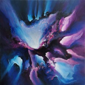 Tableau d'art abstrait acrylique 60x60cm Sem47.2023