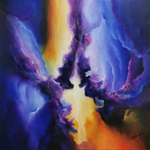 Tableau abstrait acrylique 60x60cm Sem52.2023