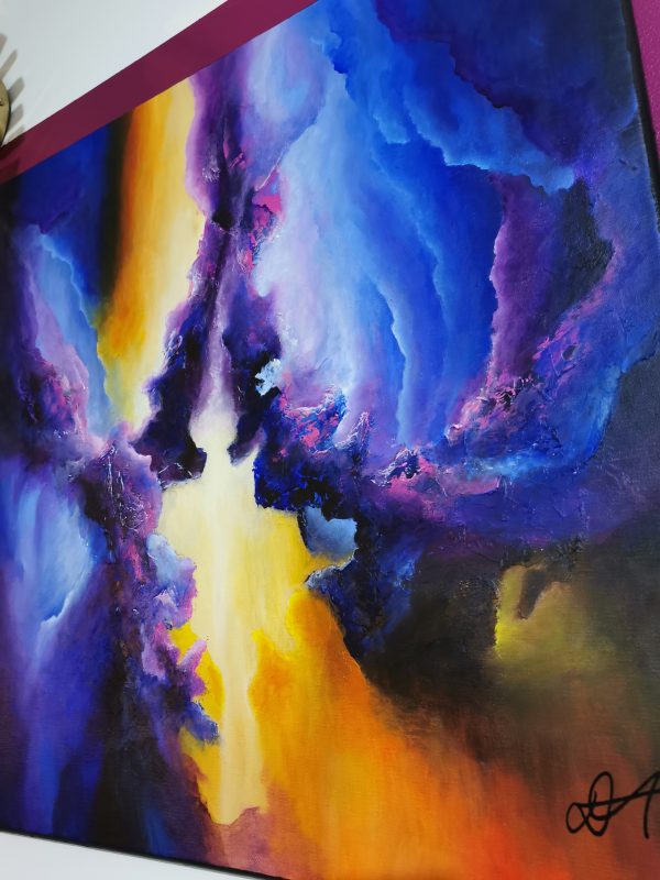 Tableau abstrait acrylique 60x60cm Sem52.2023 – Image 2