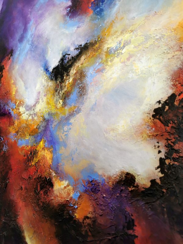 Tableau d'art abstrait acrylique 60x60cm Sem3(2).2024 – Image 2