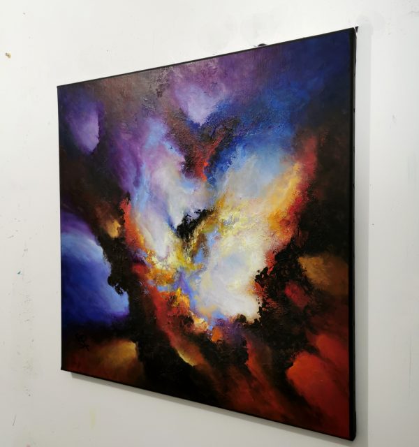 Tableau d'art abstrait acrylique 60x60cm Sem3(2).2024 – Image 4
