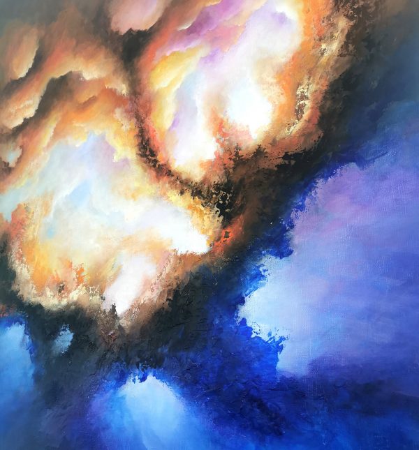 Tableau d'art abstrait acrylique 80x80cm Sem6.2024 – Image 2