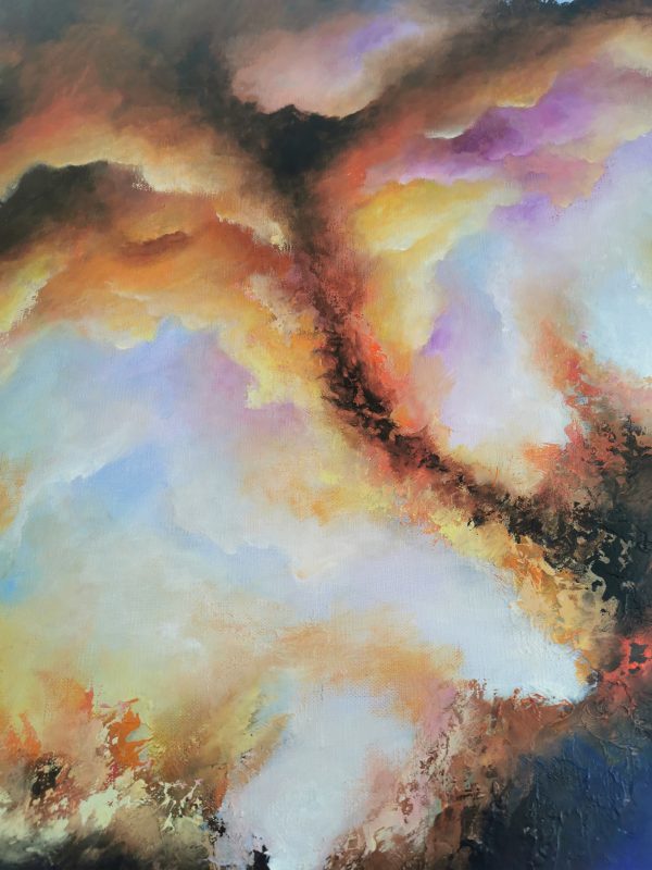 Tableau d'art abstrait acrylique 80x80cm Sem6.2024 – Image 3
