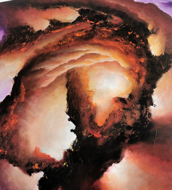 Tableau d'art abstrait acrylique 80x80cm Sem7.2024 – Image 2