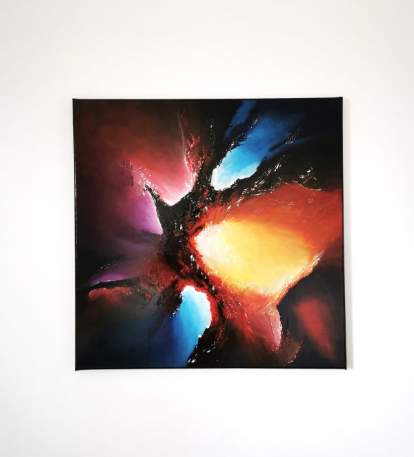 Tableau abstrait acrylique 60x60cm Sem28.2023 – Image 2
