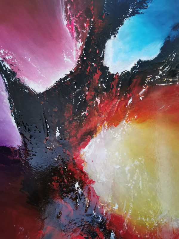 Tableau abstrait acrylique 60x60cm Sem28.2023 – Image 4