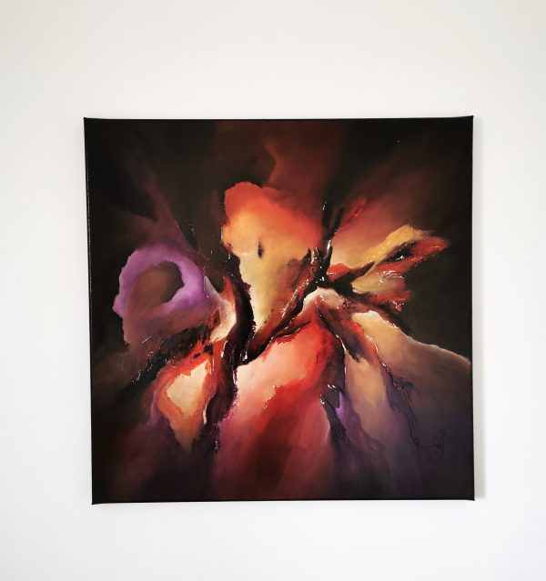 Tableau abstrait acrylique 60x60cm Sem33.2023 – Image 3