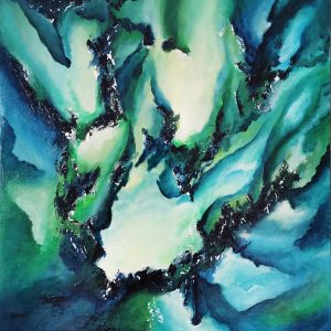 Tableau abstrait acrylique 50x60cm Sem34.2023