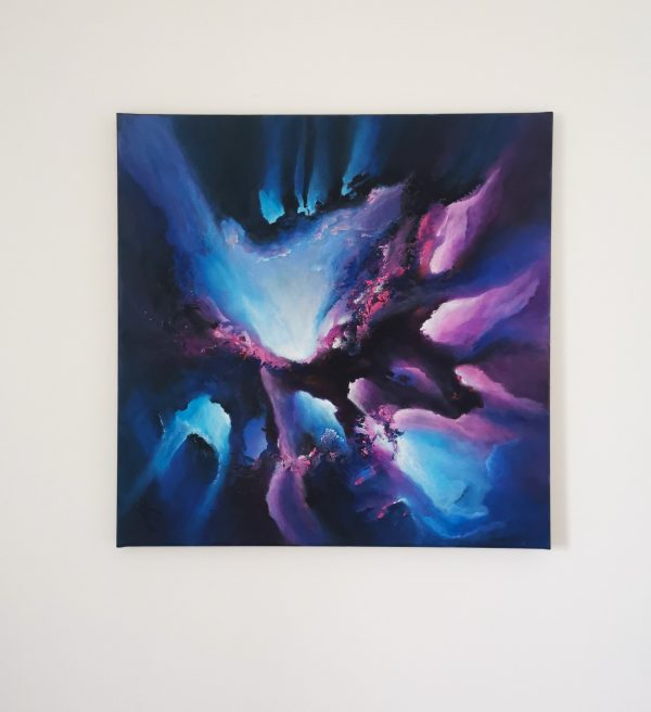 Tableau d'art abstrait acrylique 60x60cm Sem47.2023 – Image 2