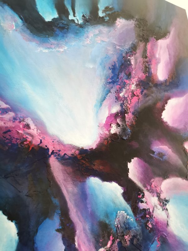 Tableau d'art abstrait acrylique 60x60cm Sem47.2023 – Image 3