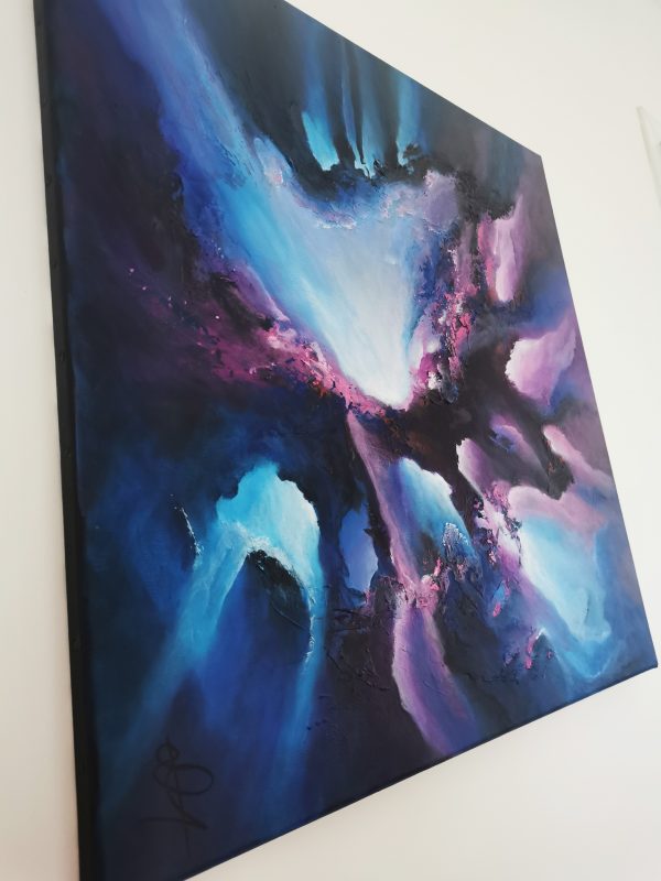 Tableau d'art abstrait acrylique 60x60cm Sem47.2023 – Image 5