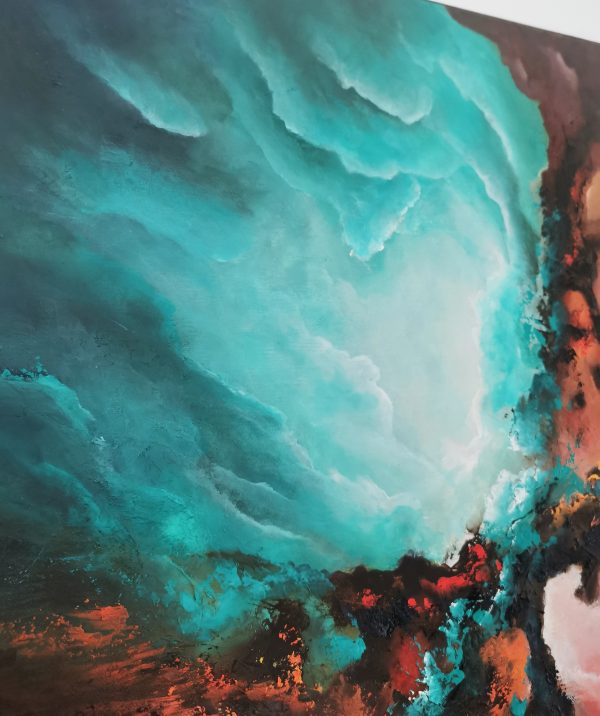 Tableau abstrait acrylique 60x60cm Sem48.2023 – Image 5