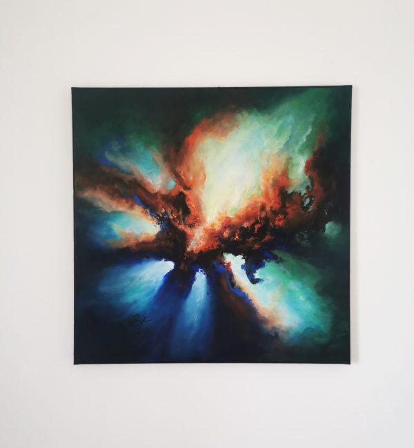 Tableau d'art abstrait acrylique 60x60cm Sem2.2024 – Image 2