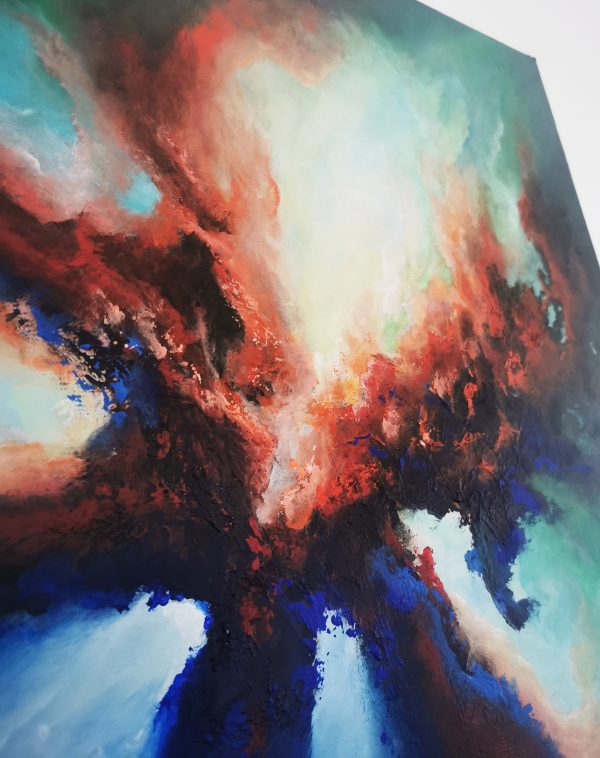 Tableau d'art abstrait acrylique 60x60cm Sem2.2024 – Image 3