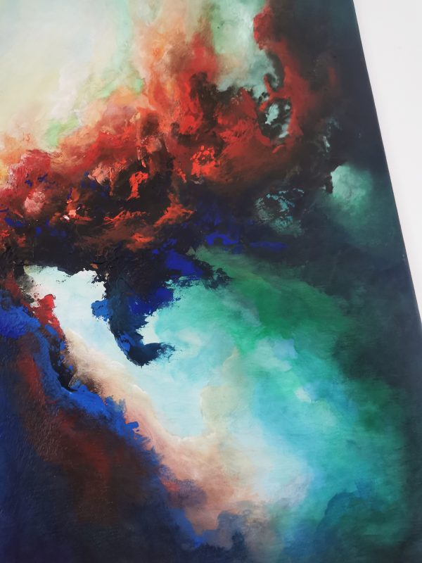 Tableau d'art abstrait acrylique 60x60cm Sem2.2024 – Image 4
