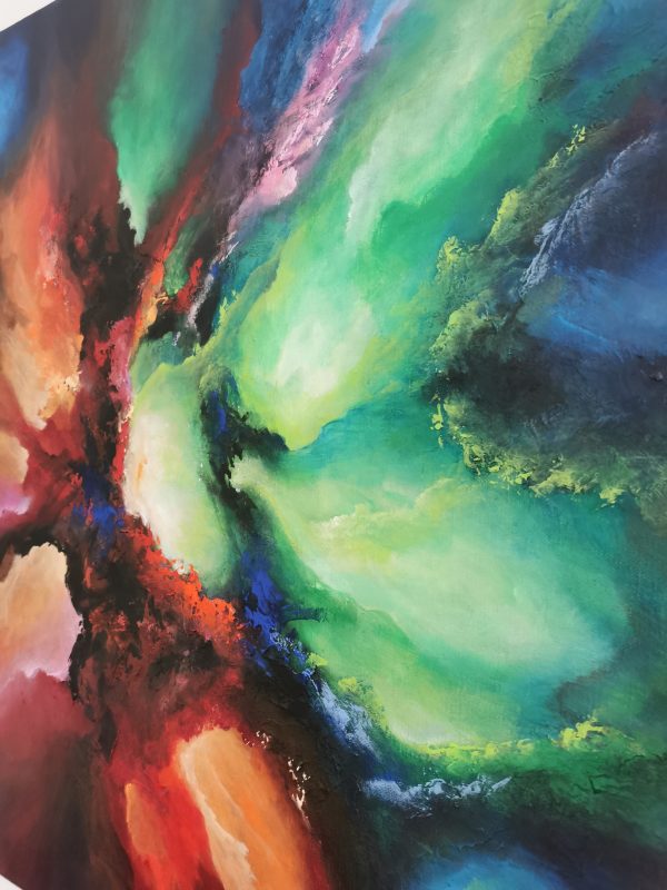 Tableau abstrait acrylique 60x60cm Sem51.2023 – Image 5