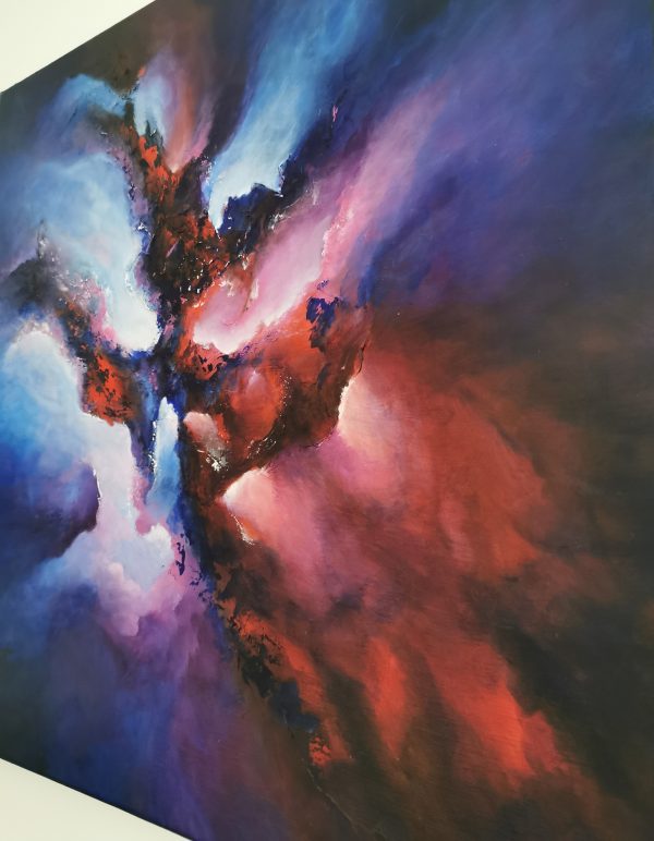 Tableau abstrait acrylique 60x60cm Sem53.2023 – Image 2