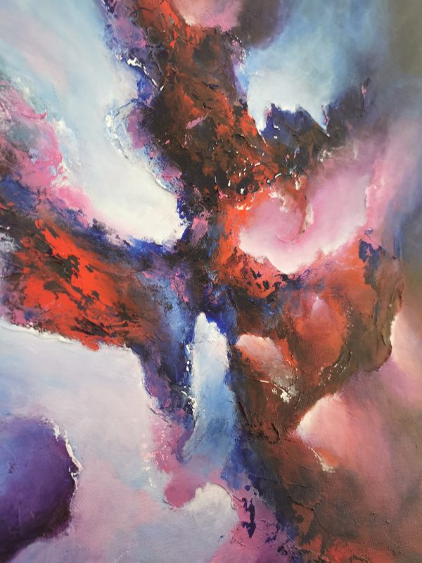Tableau abstrait acrylique 60x60cm Sem53.2023 – Image 3