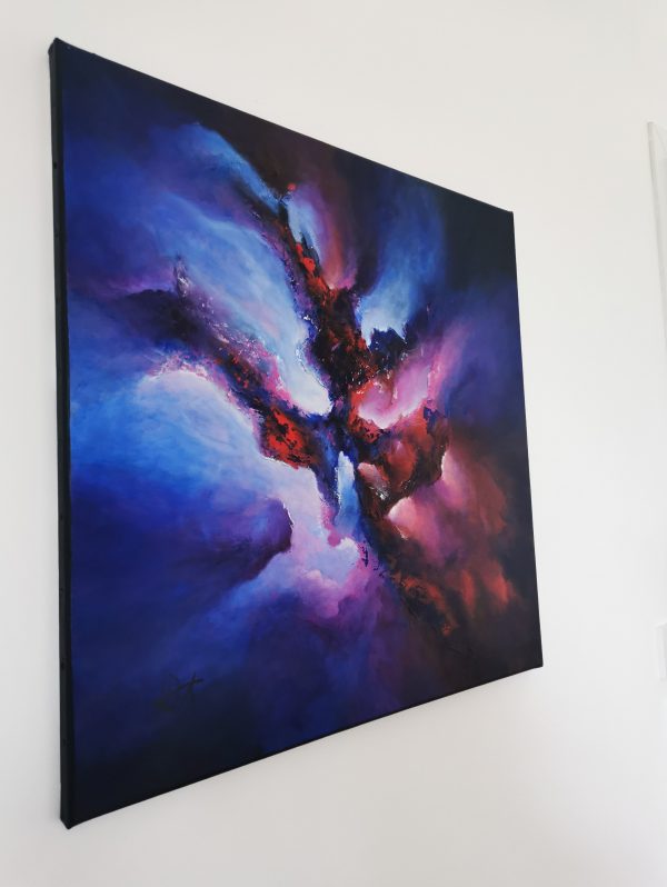 Tableau abstrait acrylique 60x60cm Sem53.2023 – Image 4