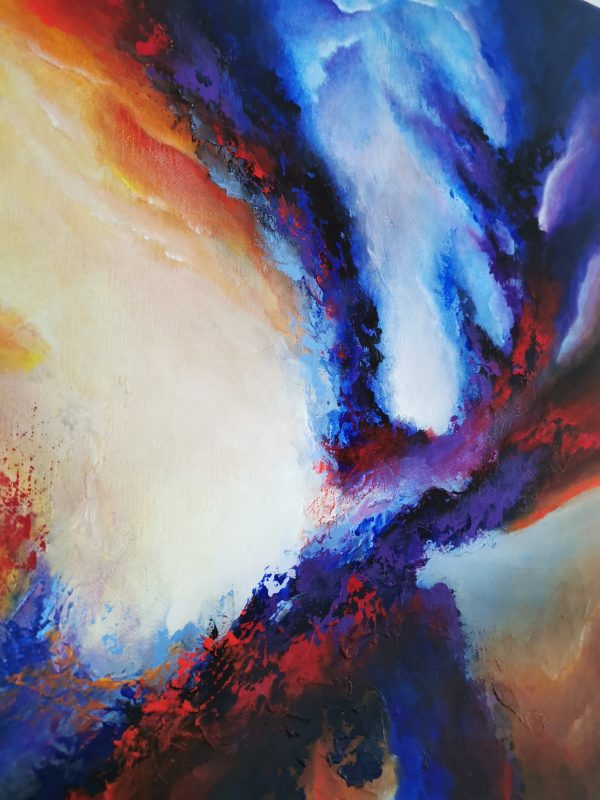 Tableau d'artiste abstrait acrylique 60x60cm Sem4(2).2024 – Image 5