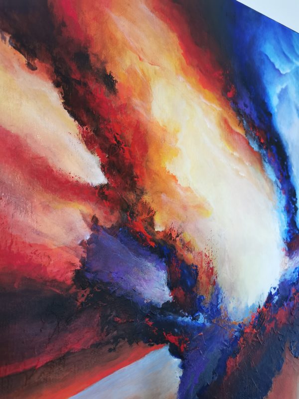 Tableau d'artiste abstrait acrylique 60x60cm Sem4(2).2024 – Image 6