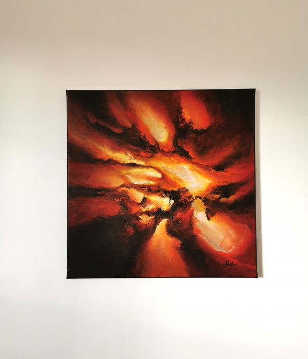 Tableau d'art abstrait acrylique 60x60cm Sem4.2024 – Image 2