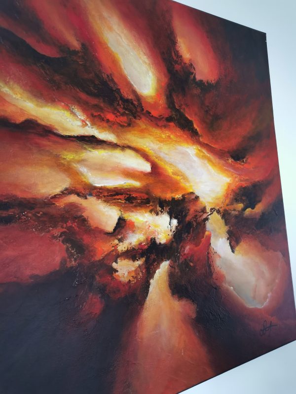 Tableau d'art abstrait acrylique 60x60cm Sem4.2024 – Image 4