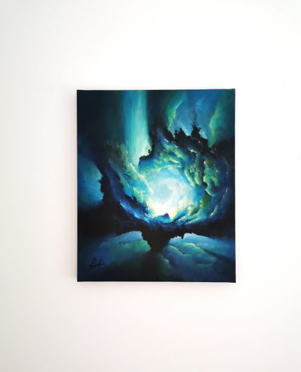 Tableau d'art abstrait acrylique 38x46cm Sem4(3).2024 – Image 3