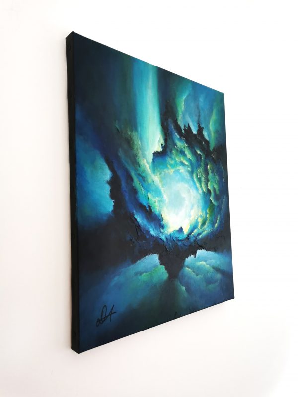 Tableau d'art abstrait acrylique 38x46cm Sem4(3).2024 – Image 4