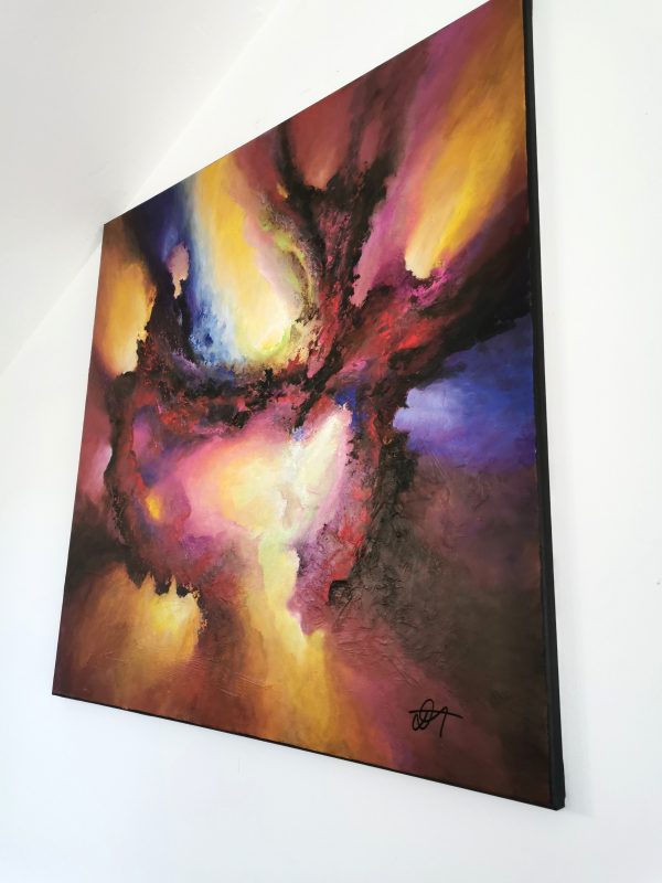 Tableau d'art abstrait acrylique 80x80cm Sem6(2).2024 – Image 2