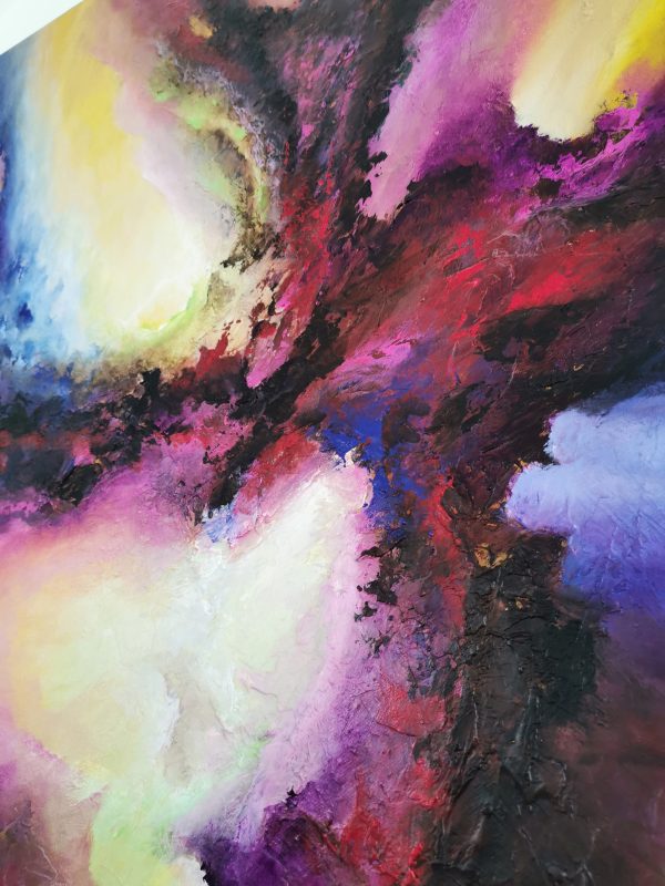 Tableau d'art abstrait acrylique 80x80cm Sem6(2).2024 – Image 3