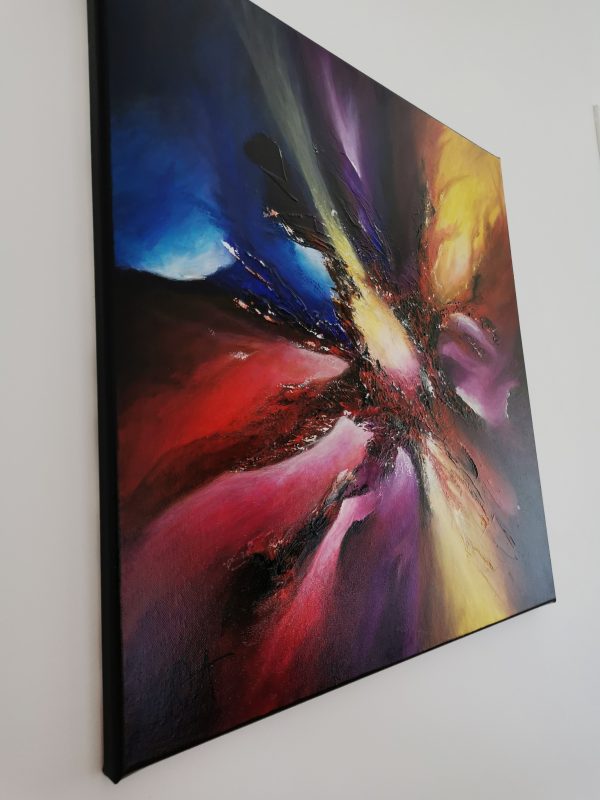 Tableau abstrait acrylique 60x60cm Sem26.2023 – Image 3