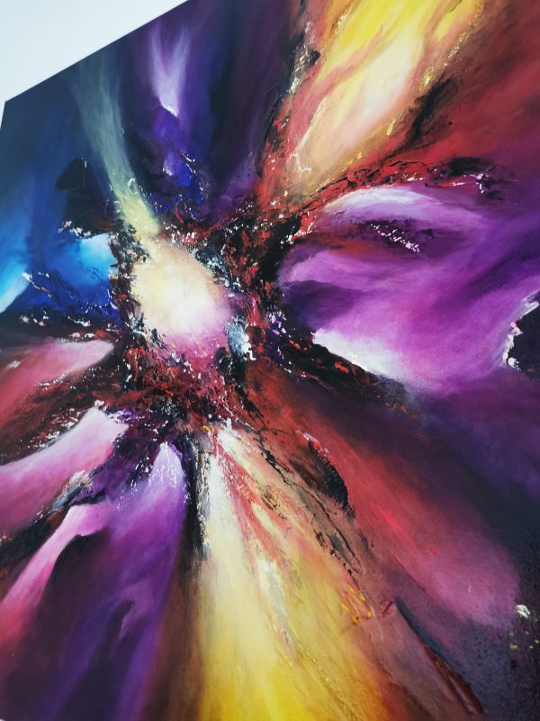 Tableau abstrait acrylique 60x60cm Sem26.2023 – Image 4