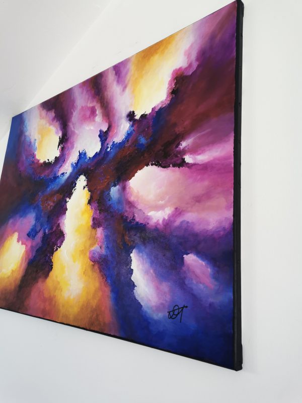 Tableau d'art abstrait acrylique 81x60cm Sem10.2024 – Image 2