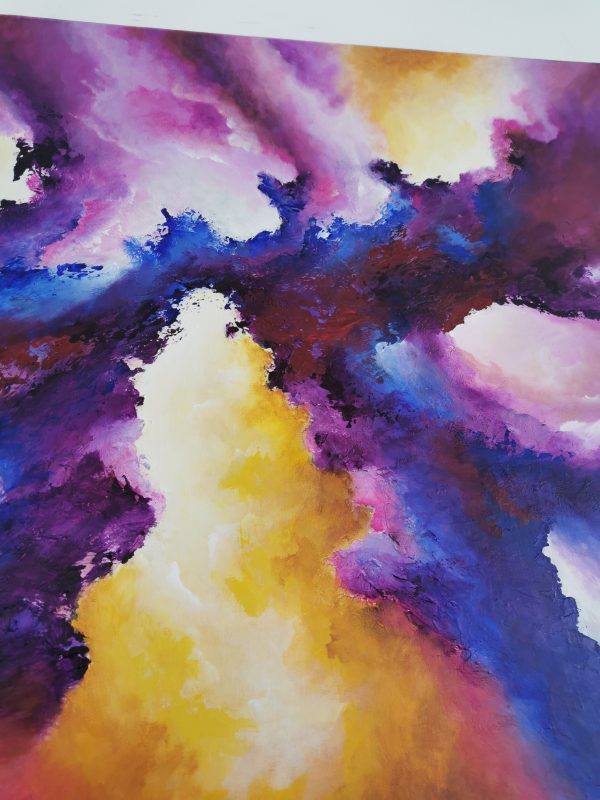 Tableau d'art abstrait acrylique 81x60cm Sem10.2024 – Image 3