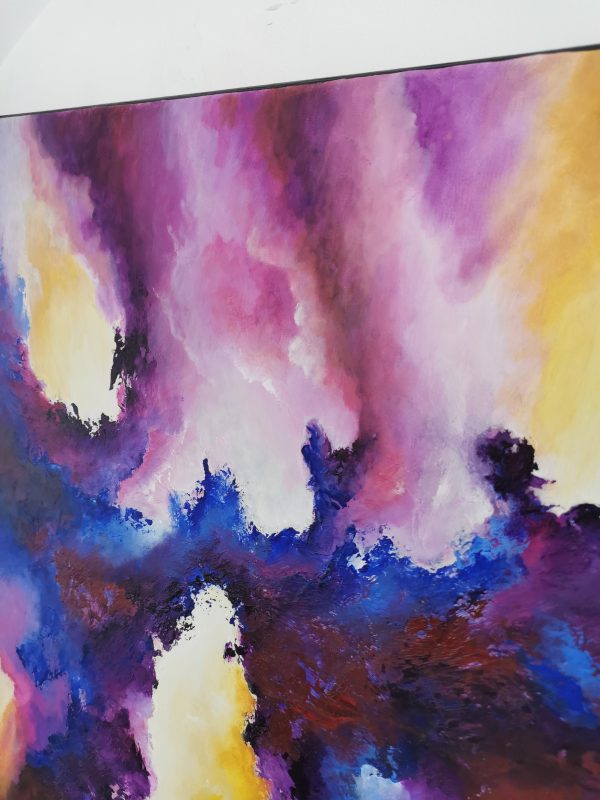 Tableau d'art abstrait acrylique 81x60cm Sem10.2024 – Image 4