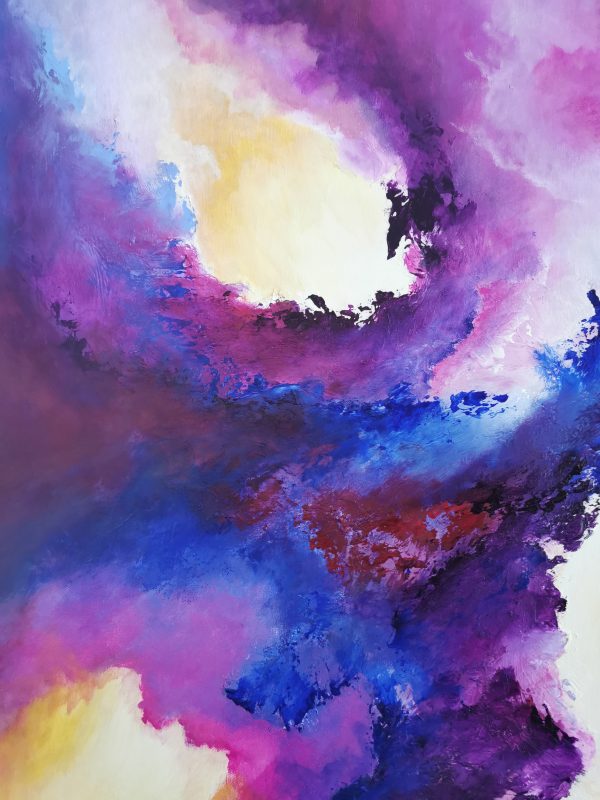 Tableau d'art abstrait acrylique 81x60cm Sem10.2024 – Image 5