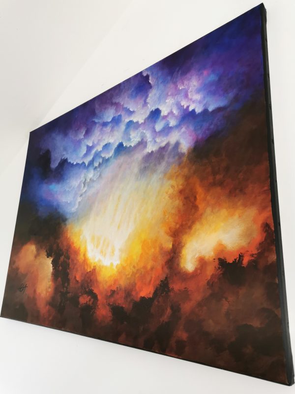 Tableau d'art abstrait acrylique 81x60cm Sem9.2024 – Image 2