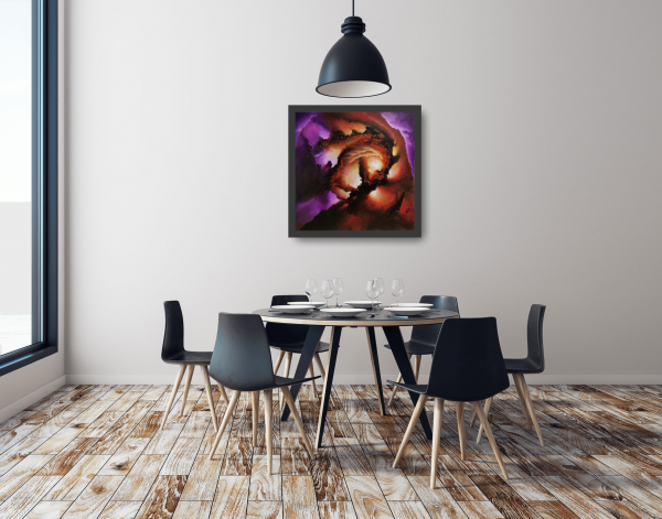 Tableau d'art abstrait acrylique 80x80cm Sem7.2024 – Image 4