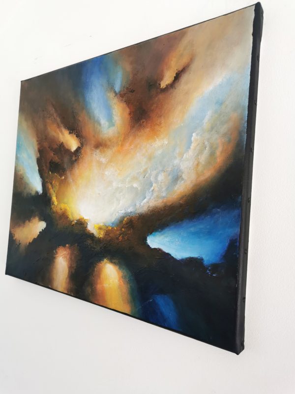 Tableau d'art abstrait acrylique 46x38cm Sem17.2024 – Image 6