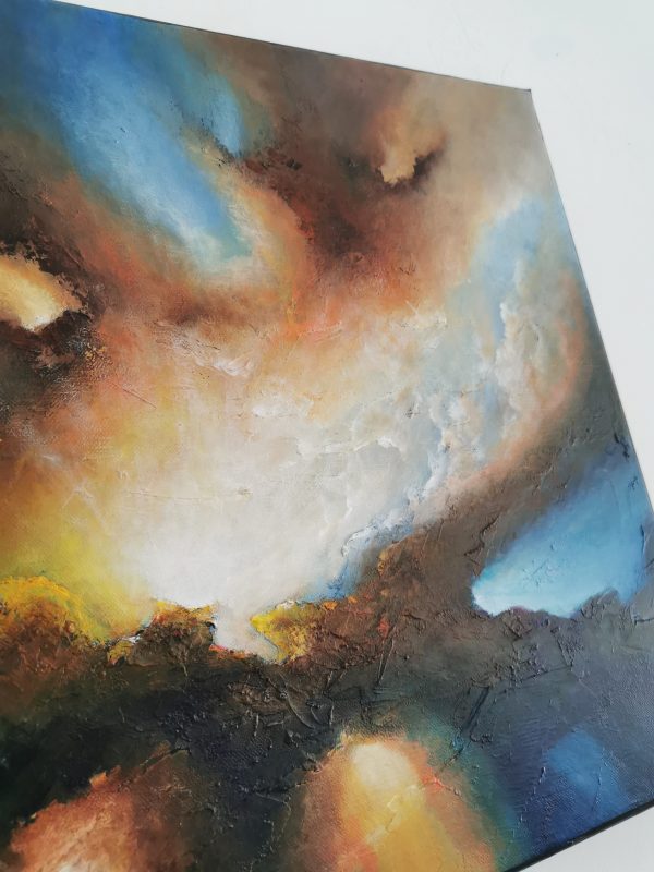 Tableau d'art abstrait acrylique 46x38cm Sem17.2024 – Image 4
