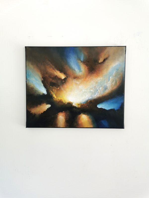 Tableau d'art abstrait acrylique 46x38cm Sem17.2024 – Image 3